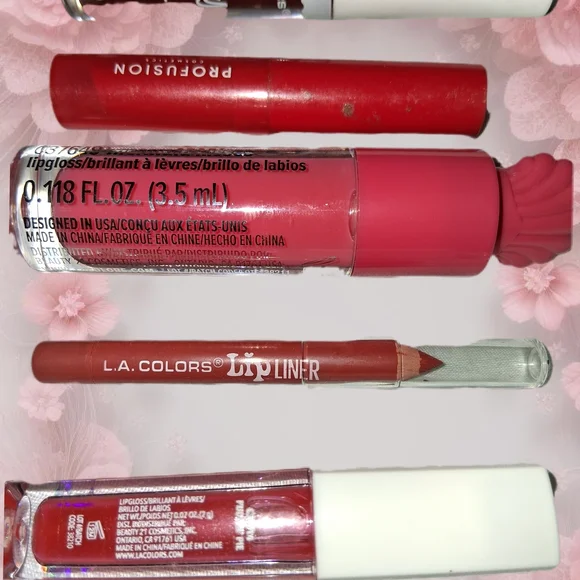 Assorted Pink Women’s Lip Gloss & Lipstick Set - Unbranded - Picture 4 of 5